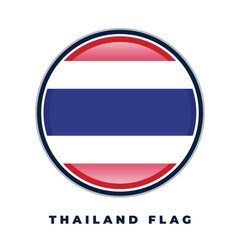 Thailand flag round design icon circle vector template