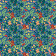Seamless Asian tropical vector plants