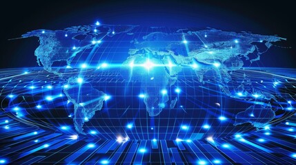 Obraz premium High tech digital globe featuring usa map with advanced global connections and smart mapping