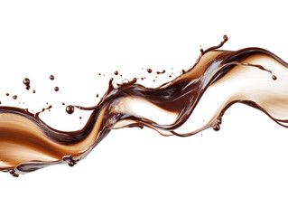 Isolated Chocolate Splash Wave