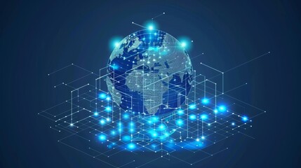 Obraz premium Innovative digital globe featuring usa map, advanced tech, and global networking for smart mapping