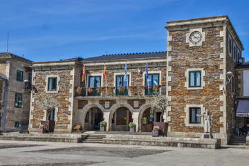 Fototapeta premium Spain, Galicia. Portomarin town hall