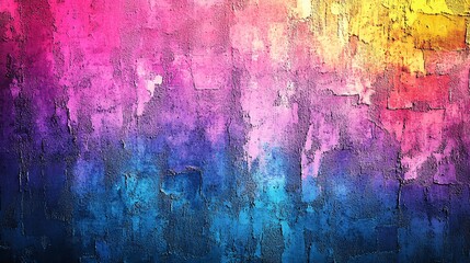 Vibrant abstract wall art featuring a gradient of colors blending seamlessly together