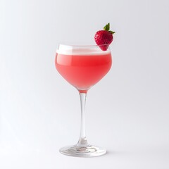 Elegant cocktail display against a seamless white background,シームレスな白背景にエレガントなカクテルが映える.Generative AI