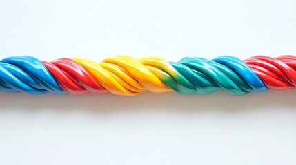 Colorful twisted candy stick with vibrant hues for festive occasions