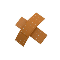 Two flexible plasters over a white background, 3d render