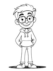 Obraz premium Coloring Page - vectorized - From the Love, Vacation, Fun and Drinks - Package