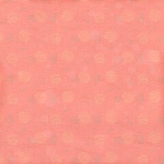 Soft coral textured background with subtle circular floral motifs. Minimal faded botanical pattern perfect for scrapbooking and gentle decorative designs.