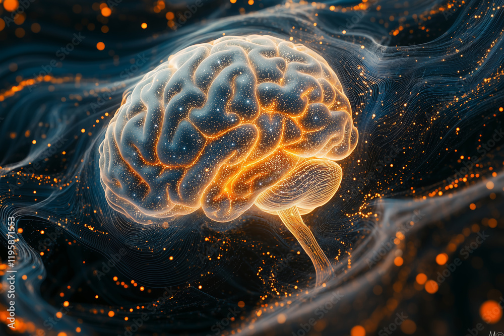 Leinwandbilder neural network visualization depicting the complexities of the human brain