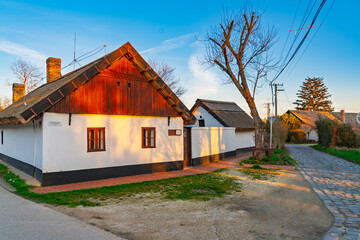Naklejka premium Street of Csongrad in early March