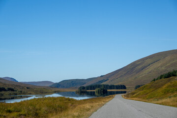 Driving along the A890 towards Lochcarron on a sunny Autumn day