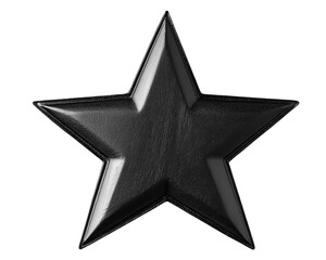 Fototapeta premium Isolated Black Leather Star