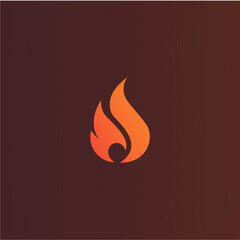 Stylized Flame Icon