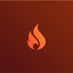 Stylized Flame Icon