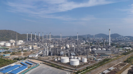 Oil refinery industry - factory - petrochemical plant