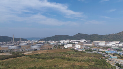 Oil refinery industry - factory - petrochemical plant