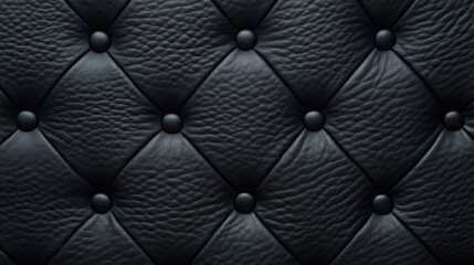 Fototapeta premium A black leather surface with a diamond pattern