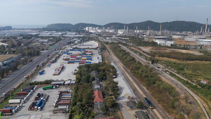 Oil refinery industry - factory - petrochemical plant