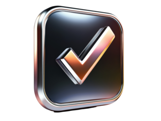 Isolated Colorful Check Mark Icon