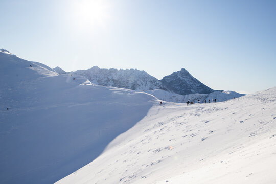 kasprowy Wierch and the surrounding area in winter, Tatra mountains, Poland