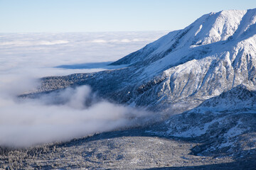 kasprowy Wierch and the surrounding area in winter, Tatra mountains, Poland