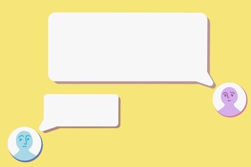 Ilustración de conversación por mensaje