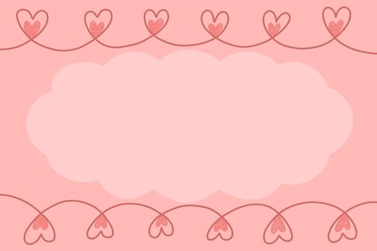 Fondo con marco de corazones 1
