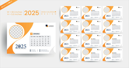 calendar design template for a business desk 2025