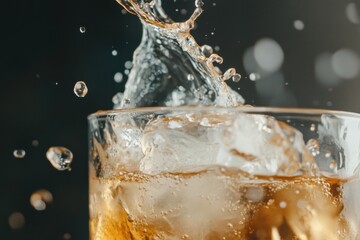 An energetic overhead shot captures the essence of International Bartender Day. Drinks are being poured, creating vibrant splashes and showcasing festive moments shared among friends