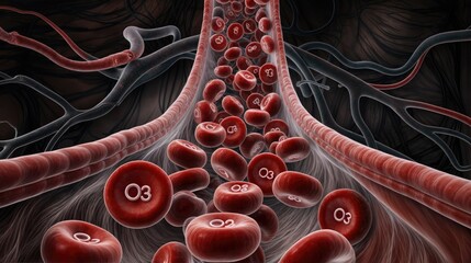 Ozone (O3) therapy involves ozone molecules combining with blood cells and integrating into the metabolism.