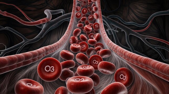 Ozone (O3) therapy involves ozone molecules combining with blood cells and integrating into the metabolism.
