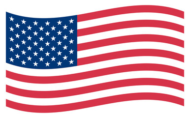 Obraz premium Waving Rectangle USA Flag United States of America