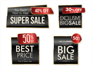 Super sale badges and labels vector collection	