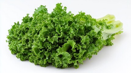 Obraz premium Fresh green leaf lettuce isolated on white