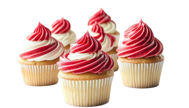 Delicious Red White Swirl Cupcakes Sweet Treats Bakery Dessert
