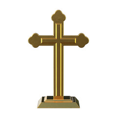 Crucifix isolated on white