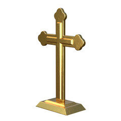 Crucifix isolated on white