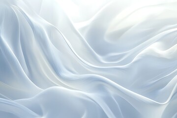Obraz premium Abstract background made white 3D waves Light 3D render with copy-space