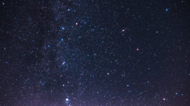 Milky Way twinkling stars on a dark night.