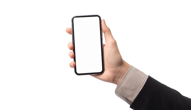 La mano de una persona sostiene un tel&eacute;fono