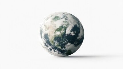 A 3D cartoon-style icon of the planet Earth, isolated on a transparent background. The image features soft colors and a playful design.