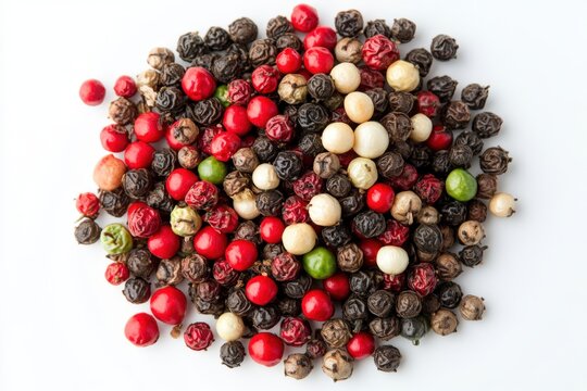 Pile of colorful peppercorns