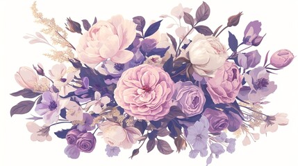 Elegant floral arrangement featuring roses and pastel flowers for Mothers Day celebrations with soft background