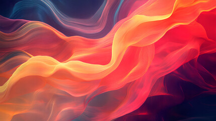 Obraz premium Abstract vibrant flowing waves of color.