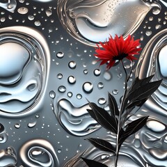 beautiful drops flower background close up 