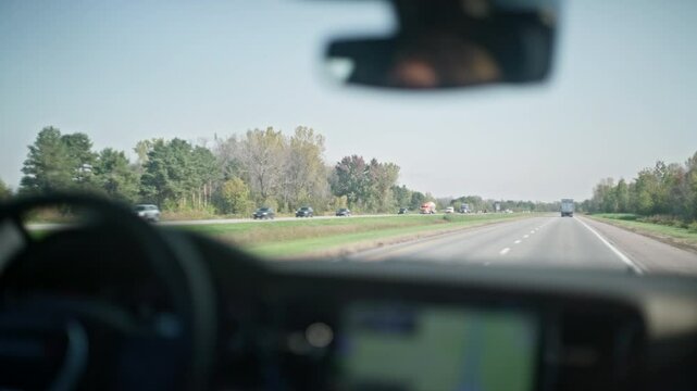 driving down a speedway in Quebec