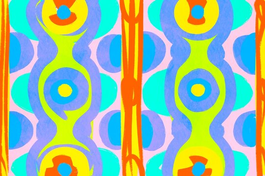 Colorful abstract geometric illustration with vibrant patterns