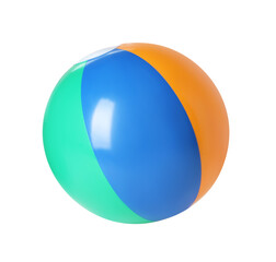 One colorful inflatable ball isolated on white