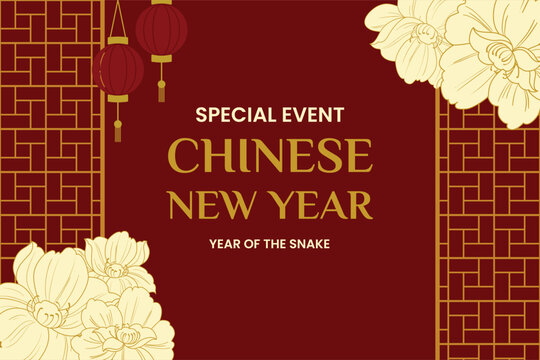 blooming background template for chinese new year