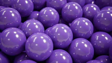 A vibrant backdrop of purple shiny sphere balls, perfect for adding depth and texture to your design projects.